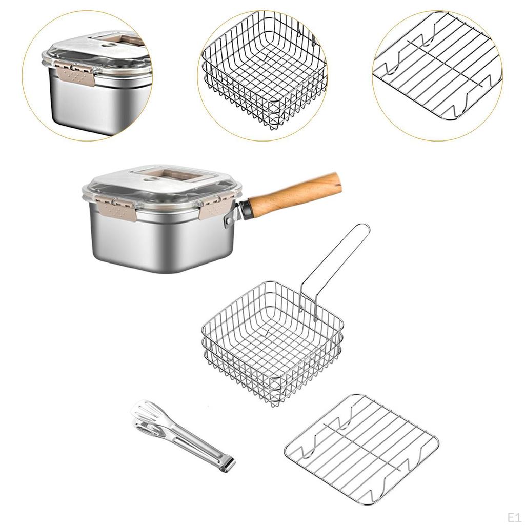 Deep Fry Basket French Fries Steaming Rack,Multipurpose,Clip Frying Serving with