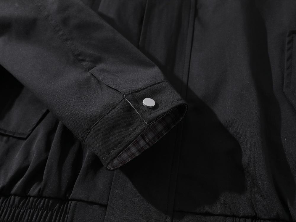 Men's Plaid Patchwork Lapel Jacket - Trendy Autumn Streetwear, Casual Loose Fit, Versatile Design.