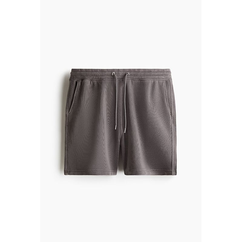 

HM Men s Sweatpants 2025 Fall New Arrival Fashion Plaid Elastic Waist Heavy Weight Casual Drawstring Shorts 1276001 Dark gray 180/106