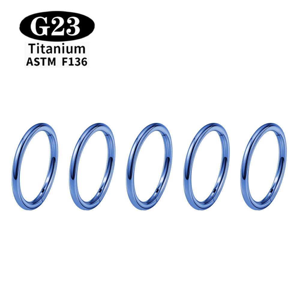 5/50 STÜCK ASTM F136 G23 Titan Nasenring Piercing Lippenring Ohrring Membran Clicker Tragus Körperschmuck 14G16G18G20G