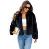 Women's Long Sleeve Cropped Faux Fur Jacket Fluffy Short Coat Open Front Cardigan Casual Warm Winter Outerwear Cozy Fuzzy Jackets Outfits for Women