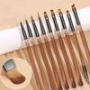9Pcs Nail Art Brush Acrylic UV Gel Extension Painting Brush Pen Nail French Stripes Lines DIY Manicure Accessories Tool
