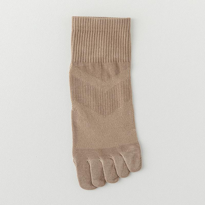 Men's Breathable, Lightweight Sports Cotton Boneless Five-fingered Short Socks