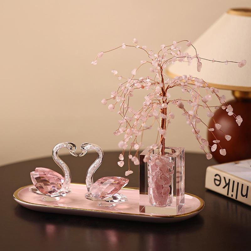 Swan Crystal Wedding Souvenir - Elegant Decor Gift for Couples & Friends