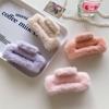 New Solid Hair Clips For Women Girls Soft Plush Hair Claws Large Size Korean Headwear Hairpins Crab Barrette Hair Accessories Gift