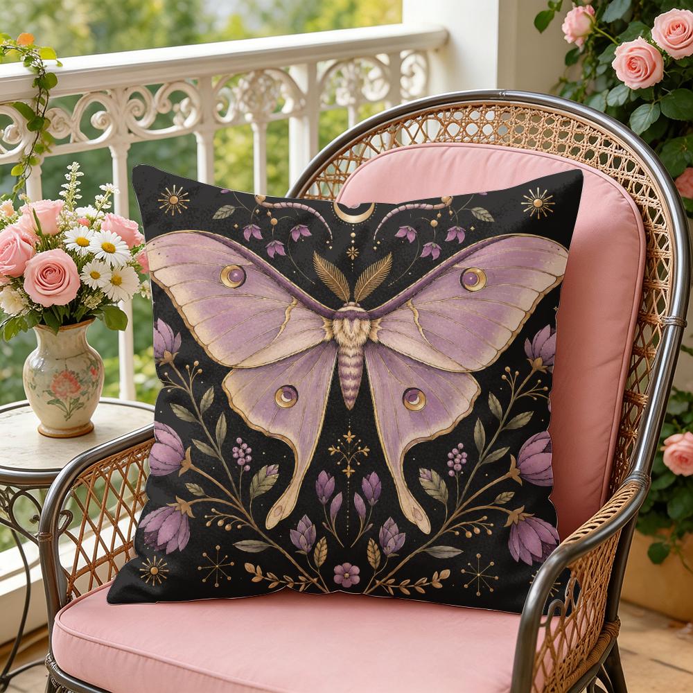 Mystical Vintage Insect Cushion Cover Soft Plush Throw Pillow Cover DoubleSided Decorative Cushion Case Sofa Bedroom Home Decor