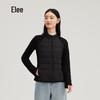 Ailunyi Women's Lightweight Slim Fit Stand Collar Knit Patchwork Down Jacket