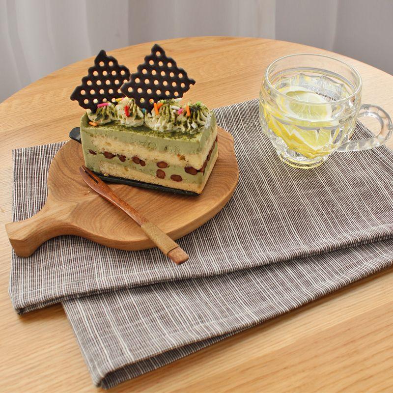 

Japanese Plain Cotton Linen Placemat Stripes Tablecloth Tablemat Western-Style Placemat Background Shooting Photo Props Heat Proof Mat Fabric Plain light blue 70 * 70cm