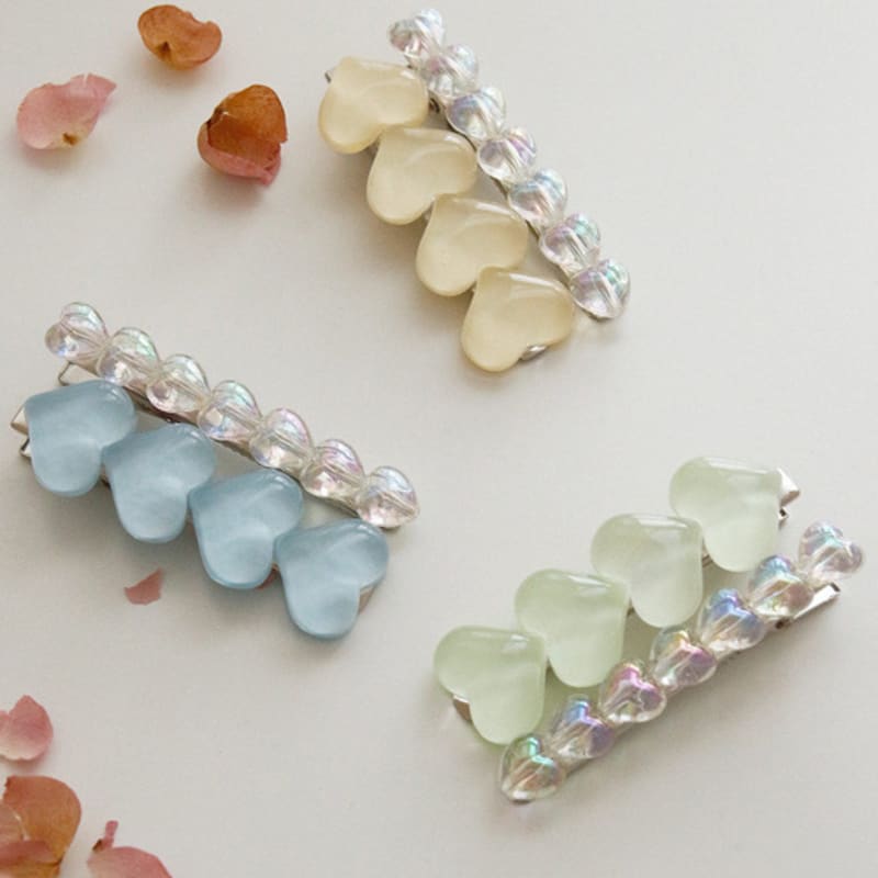 

J.Lauren Aurora Pastel Heart Hair Pin Set H01226 pastel blue