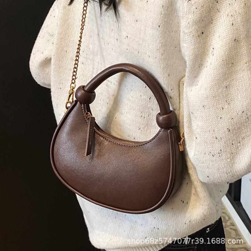 2025 new simple casual shoulder bag niche design crossbody bag hand-held bag underarm fashion trendy dumpling bag for women