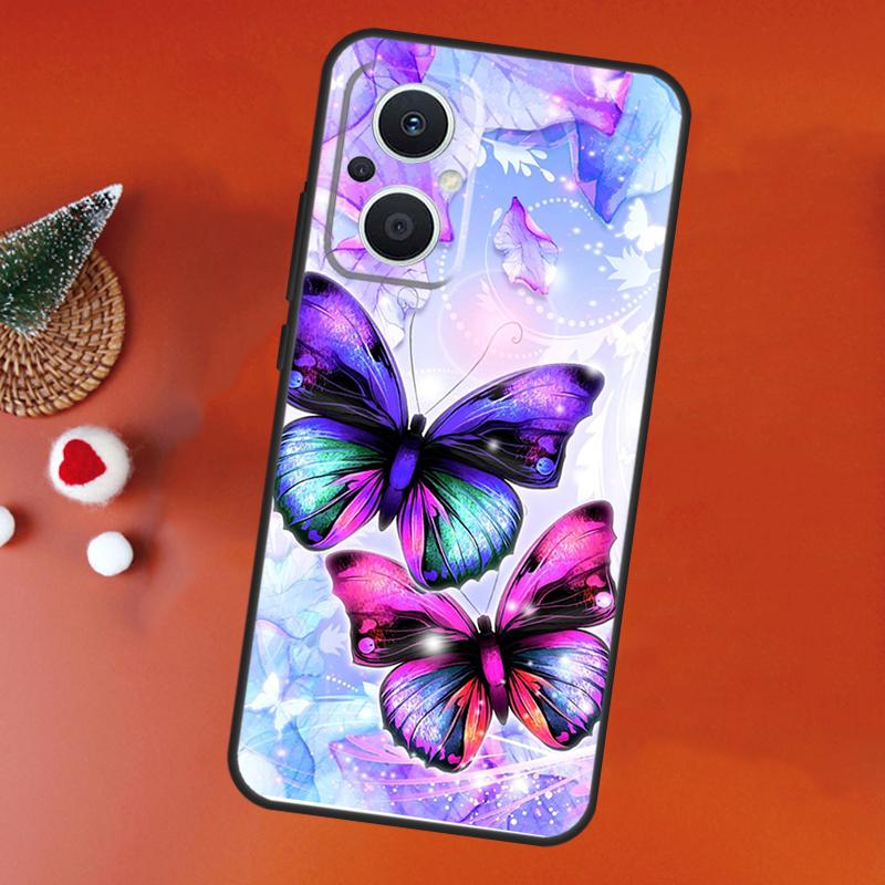 Cute Butterfly Case For OPPO Find X9 X5 X6 X8 Pro OPPO Reno 14F 13F 12F 11F 10 12 13 14 Pro 7 8 Lite Cover