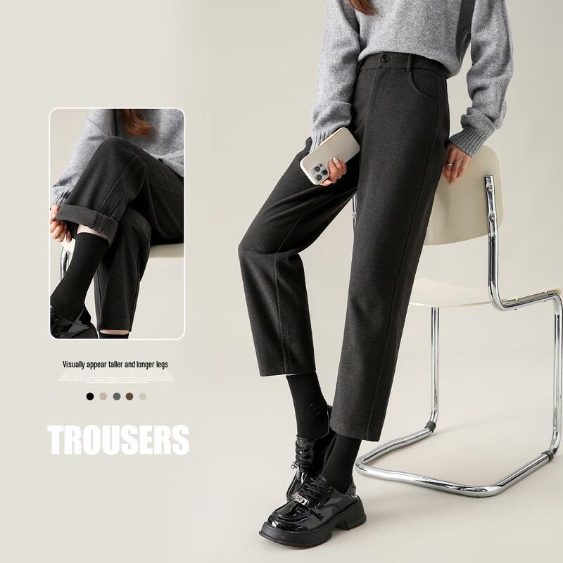 Women's Wool-Blend Harem Cigarette Pants