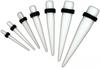 Soul-Cats Double Flared Tunnel Set 2-10mm 8 Pieces Ear Expander Black