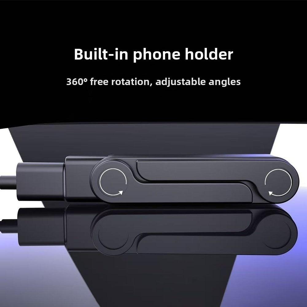 Portable 360° Rotating Super-fast Charging Bracket Detachable Foldable Charging Cable Adapter Data Cable Converter
