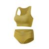 Plus Size Women's Sports Yoga Bra & Brief Set - Sexy, Wireless, Beautiful Back Design