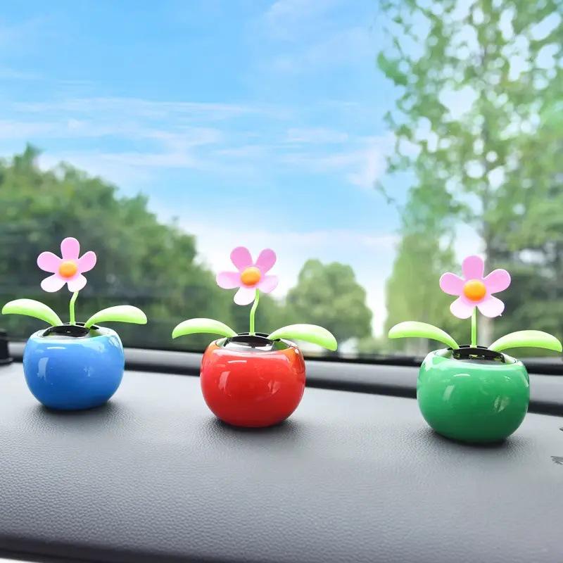 

Автомобильный орнамент в виде подсолнуха с качающейся головой на солнечной батарее – Красивый аксессуар для интерьера Apple Blossom Car Ornament - Random Color - 1 pc