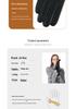 Women's Korean Style Sheepskin Fingerless Motorcycle Gloves - Warm, Thicken Real Leather Winter Wear