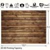 2D Rustic Wooden Texture Tapestry, Farmhouse Style Wood Plank Backdrop