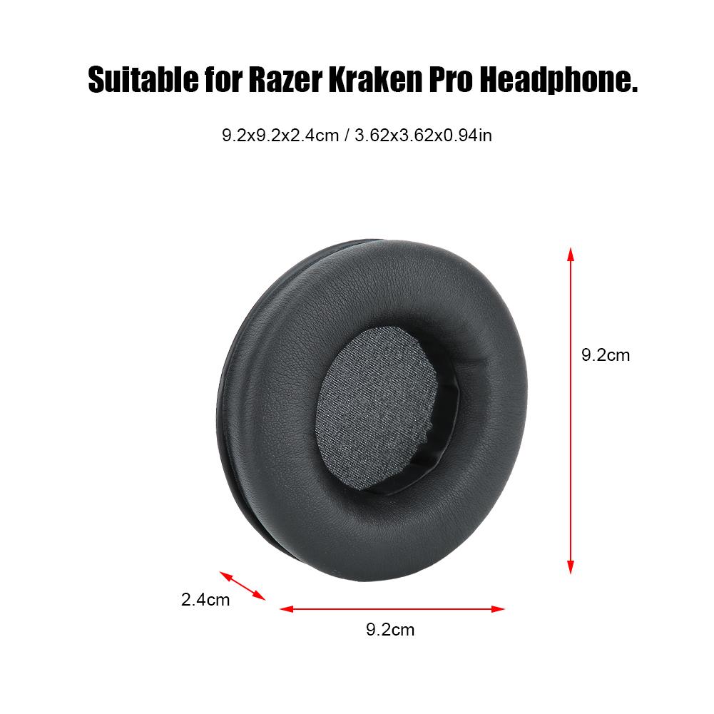 Soft Sponge Ear Pads Cover Headset Cushion for Razer Kraken Pro Headphone Black