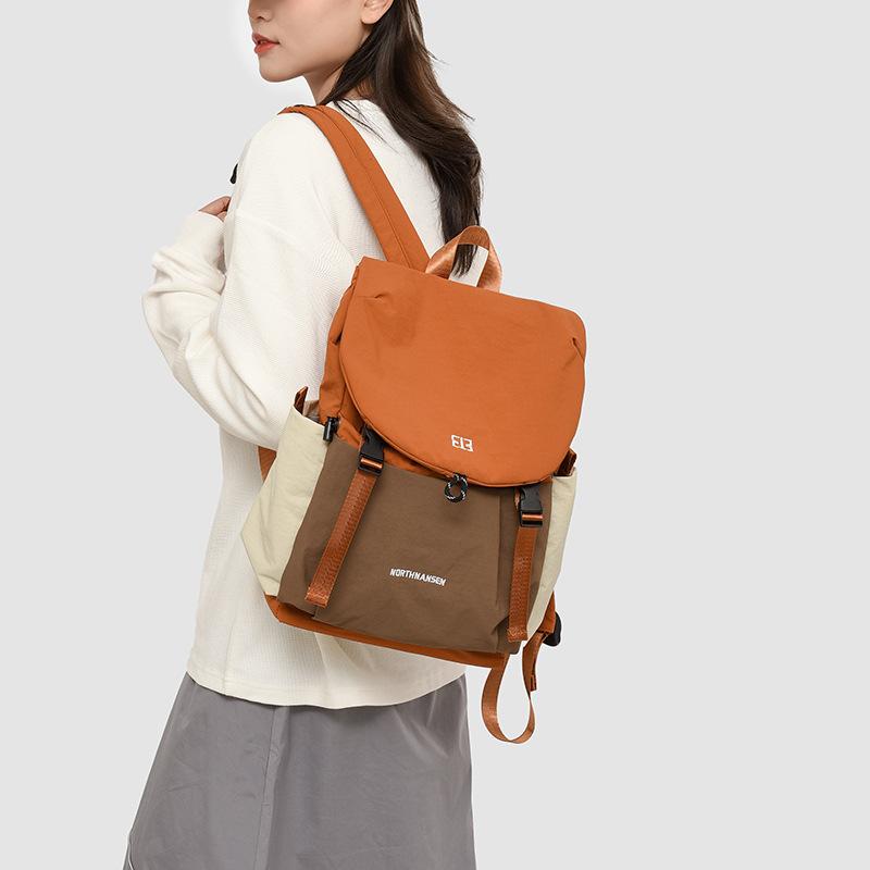 Schoolbag original design contrasting color Oxford cloth backpack women's 1011 new leisure sports travel bag Mori backpack tide