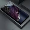 Purple Butterfly Ripple Tempered Glass Phone Case Suitable for Samsung Galaxy S26 S25 S24 S23 S22 S21 S20FE/Ultra/Plus Anti Drop