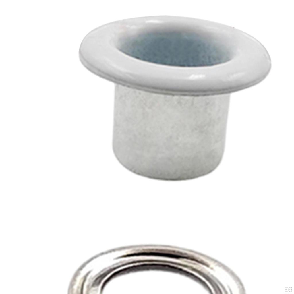 100 Pieces Hole Metal Eyelets Grommets Round Shape 6mm Accessories Tiny Grommet for Scrapbooking