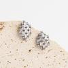 Women's Tennis Cubic Round Party Earrings