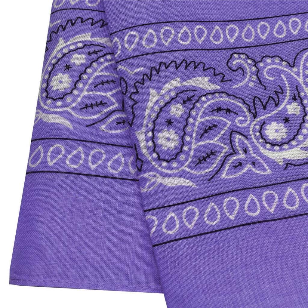 Trifong bandana purple paisley cotton 100% large cashew pattern 55cm x 55cm