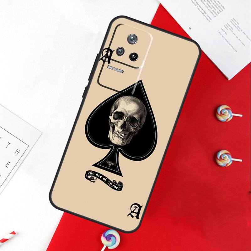 Ace of Spades Poker Card Cover For Xiaomi 14T 11T 12T 13T Pro 13 14 15 Ultra POCO X7 Pro X3 X5 X6 F5 F6 M6 Pro Case