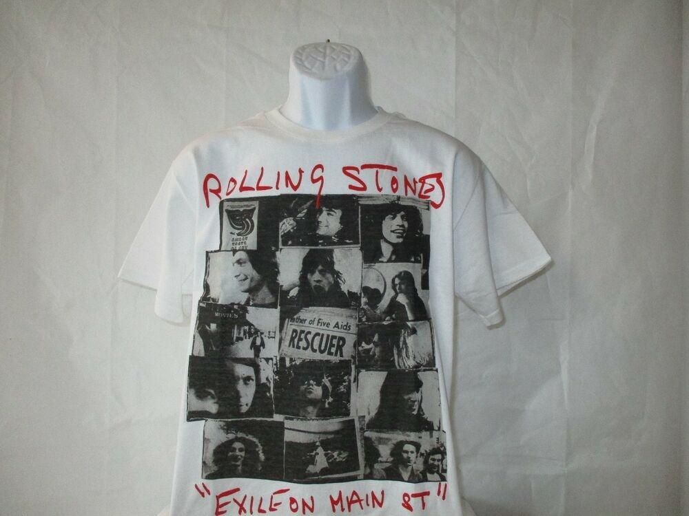 

Футболка унисекс с коллажем Rolling Stones Exile On Main St, белая для взрослых