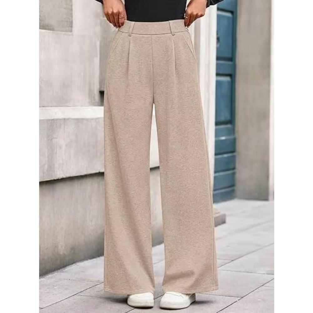 

Европейские и американские осенне-зимние повседневные брюки широкого кроя, свободные прямые брюки, женская одежда для работы 2XL белый