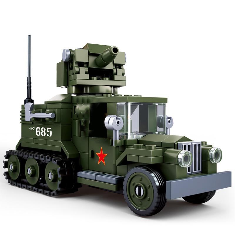 Militär-Panzer-Panzer-Flugzeug-Bausteine, gepanzertes Auto, deutsches Armeefahrzeug, WW2, 2. Weltkrieg, I-Bomber-Modell, pädagogisch