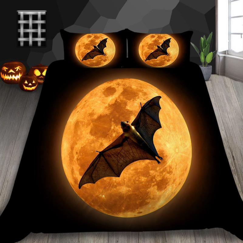 Halloween Decorative Quilt Cover Pillowcase Two Or Three-Piece Set Polyester 3D Digital Printing
