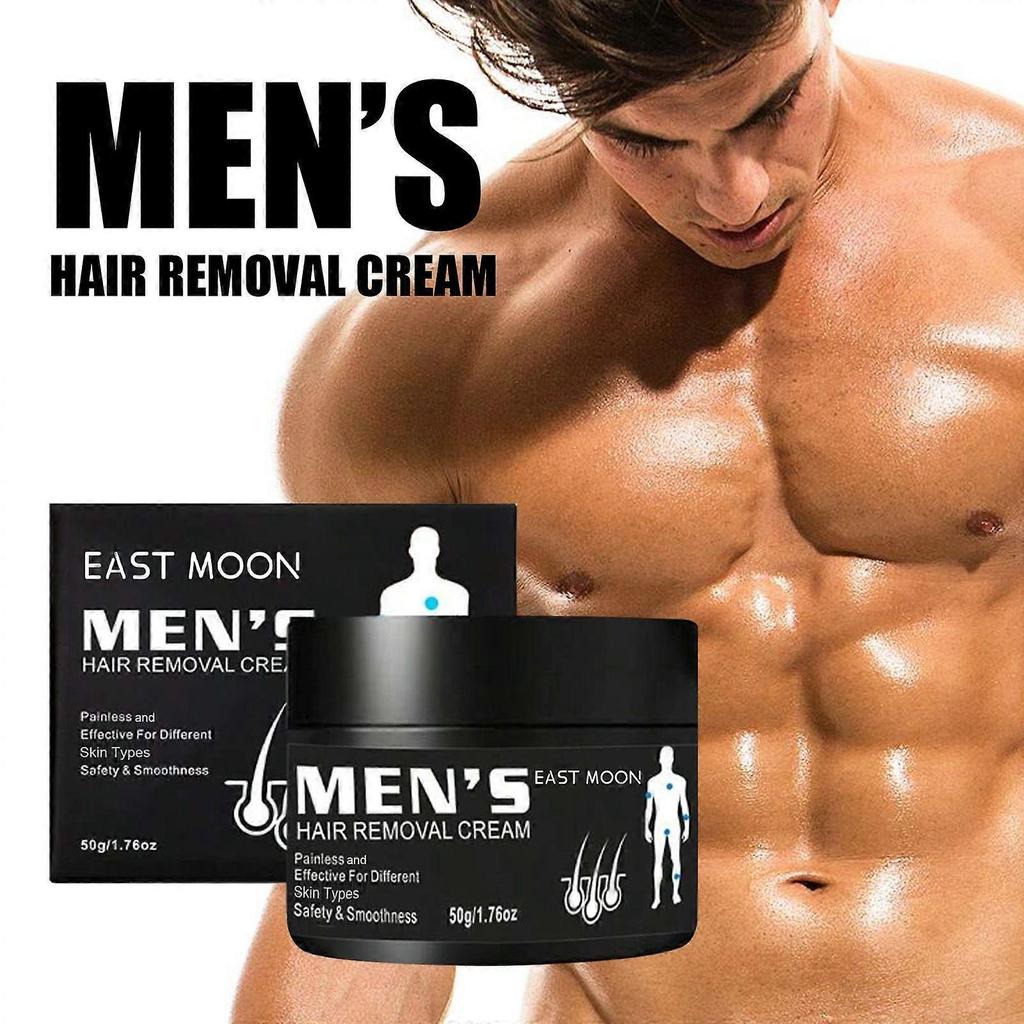 Limited time!!East Moon Men's Hair Removal Cream For Armpit, Leg, And Chest Hair  Gentle, Non-Irritating, Portable Hair Removal