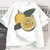 Cute Lemon Fruit T Shirt Short Sleeve Loose Botanical Tshirt Vintage Cottagecore Clothes Unisex Retro Aesthetic TShirts