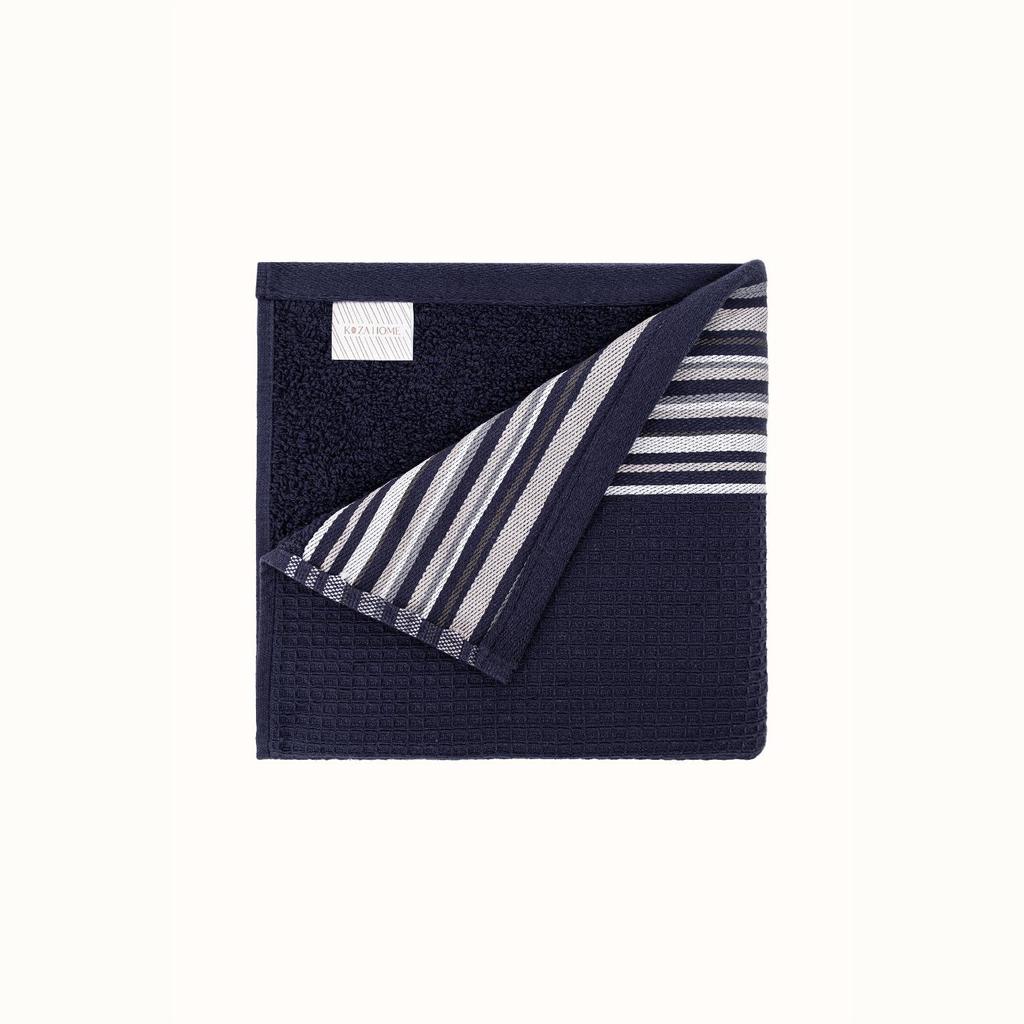 Limira Set of 2 Face and Hooded Towel, Navy Blue, Cotton 1 Bathrobe & 1 Towel, Soft Cotton Towel, Hooded Towel