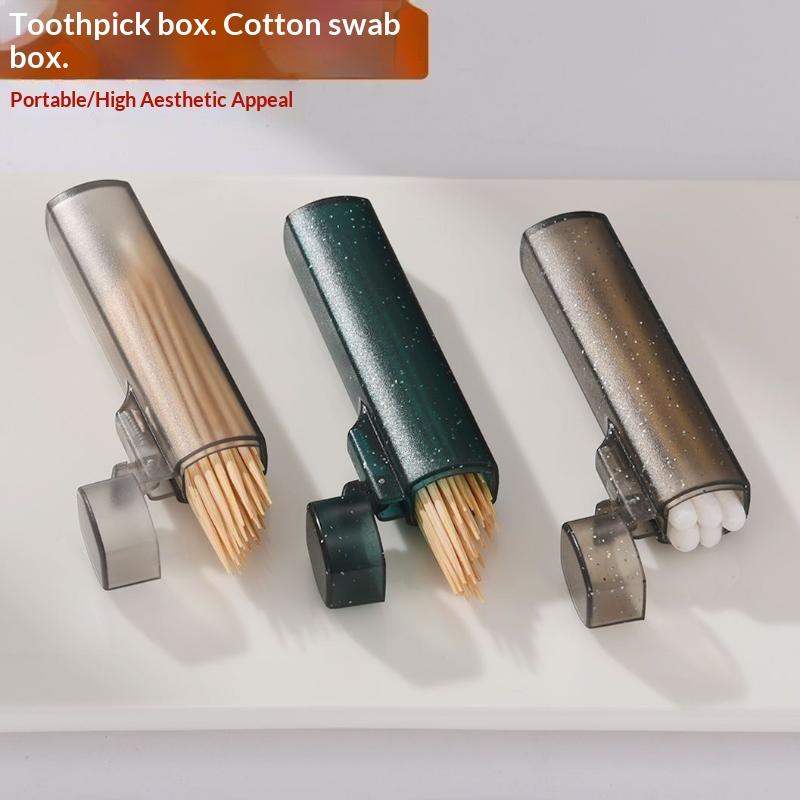 Transparent Mini Storage Box Portable Space Saving Organizer for Band Aid Toothpick Cotton Swab Office Desk Use