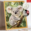 DIY Framed Pearl Bead Art Kit Cute Koala Animal Sparkling Canvas Painting for Modern Room Wall Decor Gift Art Projects Home Decoration