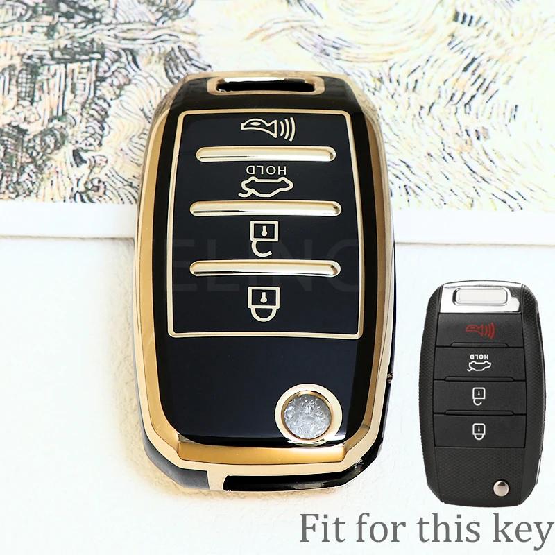 Shell For Kia Rio K2 K3 K4 K5 Sportage Picanto Optima Soul Ceed Sorento Forte Cerato Stinger Tpu Car Flip Key Case Cover Keyless