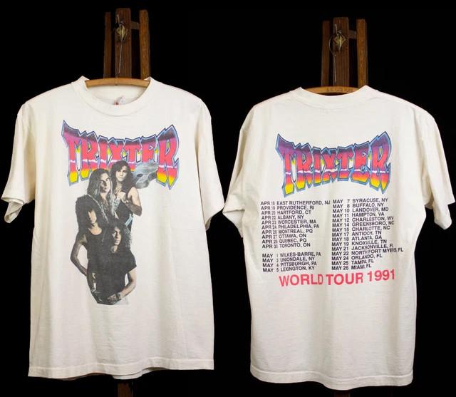 Винтажная белая унисекс футболка Trixter World Tour Concert T 1991 года S