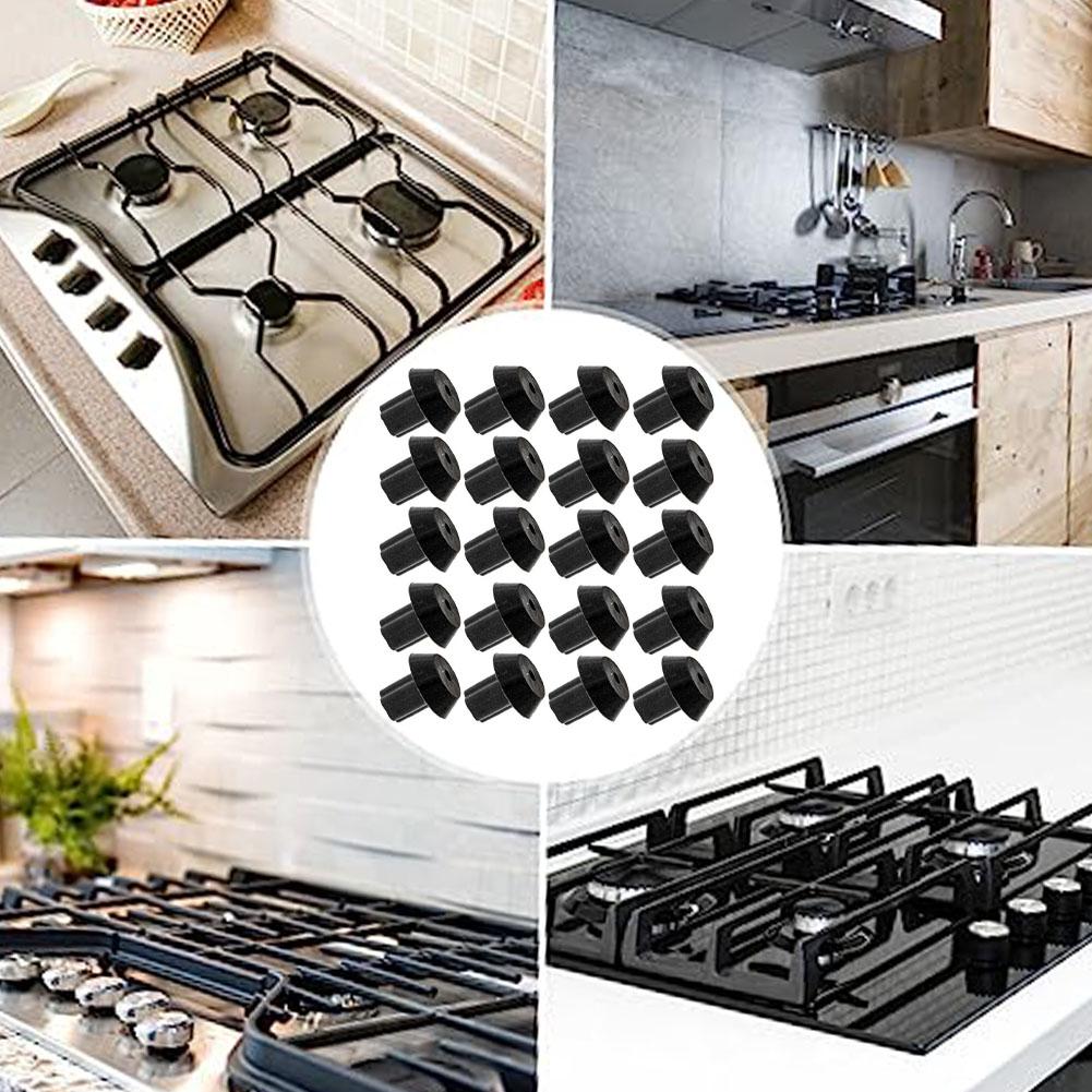 20 Stück Gasherd Gummifüße Stopper Brennerrost Fuß Gasherd Rostpad Gasherd DVGSU101 Und VGRT560-6GQ Ersatzteile