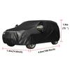 190*75*73in Black Full SUV Car Cover Waterproof Sun-Resistant Dust-proof UV Resistant Outdoor Auto Protection Cover