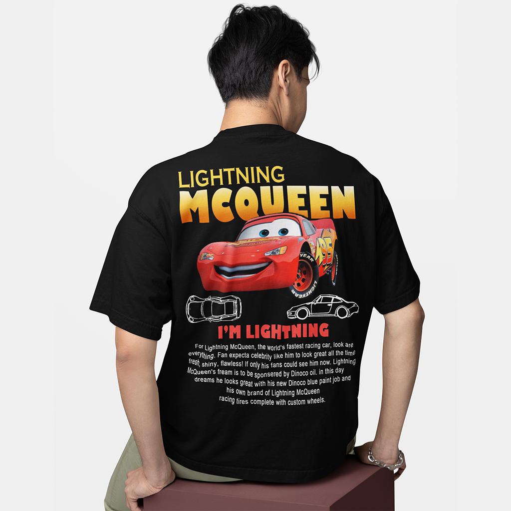 Men Women Lightning Car Mcqueen Sally Couple T-Shirt Merch Vintage Pure Cotton T Shirt Tops Christmas Gifts