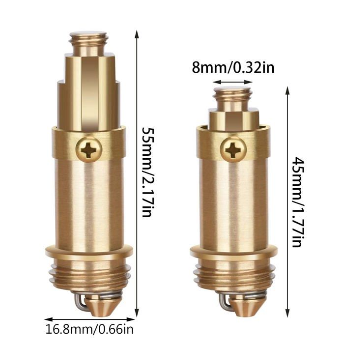 Bouchon pop-up - AIMOONSA - Lot de 2 - Laiton - Clic-clac à ressort - Anti-corrosion