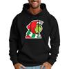 Men's Casual Sports Hooded Pocket Christmas Print Long Sleeve Sweatshirt