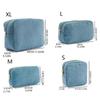 4 Sizes Blue Denim Cosmetic Pouch with Zipper Ladies Makeup Bag Jean Toiletry Case  for Women