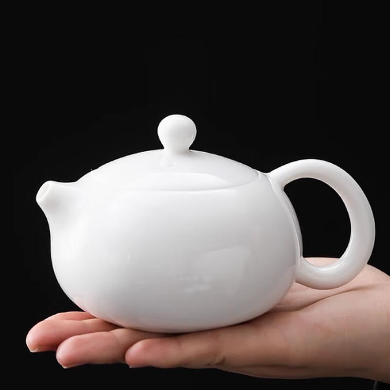 

Qunrong Mutton Fat Jade Ceramic Xishi Teapot
