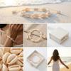 Handgefertigte verstellbare Muschelarmbänder für Damen, Vintage gewebter Sommer-Strandschmuck, Mode lässiges böhmisches Armband Geschenke
