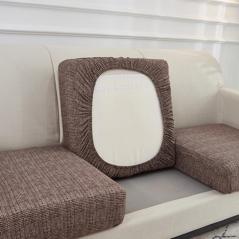 Spandex Stretch Sofa Seat Cushion Cover Chair Cover Pets Kids Furniture Protector Washable Removable Slipcover 1/2/3/4 Seat