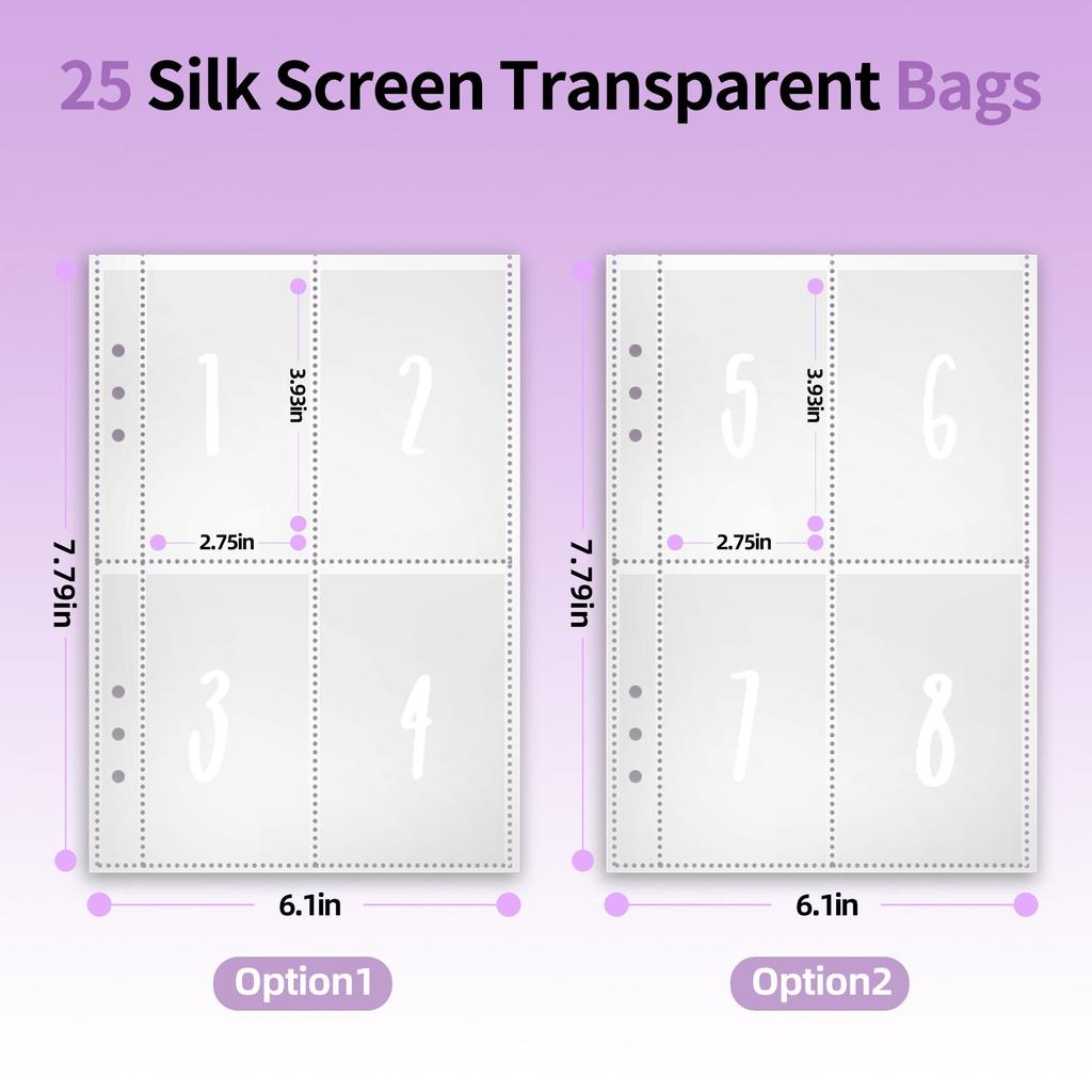Cross-Border Exclusive Savings Challenge Loose-Leaf Notebook with 1-100 Cash Envelope Card Film